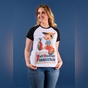 Disney PINOCCHIO VINTAGE RAGLAN T-SHIRT-2XL-NWT